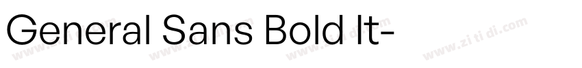 General Sans Bold It字体转换